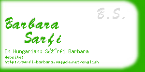 barbara sarfi business card